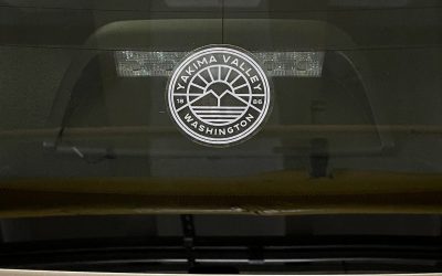 Yakima Valley Washington Sticker • White & Clear