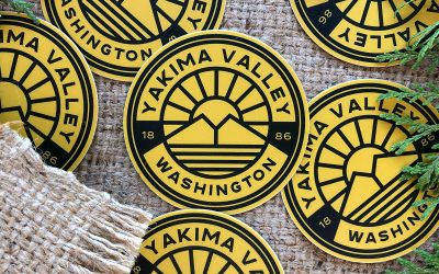 Yakima Valley Washington Sticker • Yellow