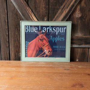 Blue Larkspur Apple Label Print