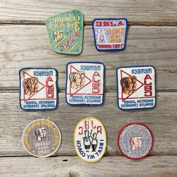 vintage bowling league patches