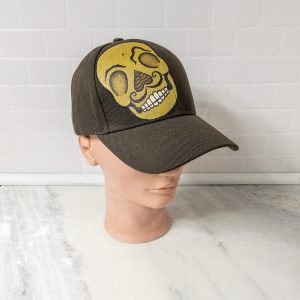 Brown Day of the Dead Skull Hat
