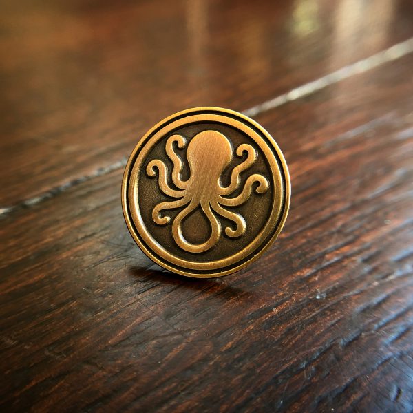 Invisible Ink Octopus Pin
