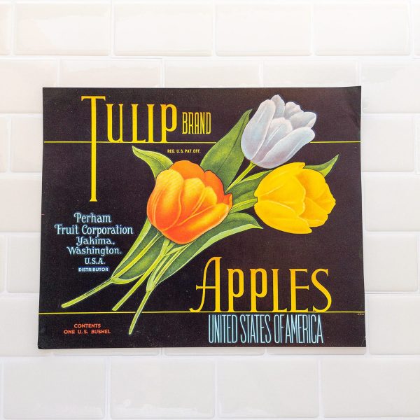 Tulip Brand Fruit Crate Label