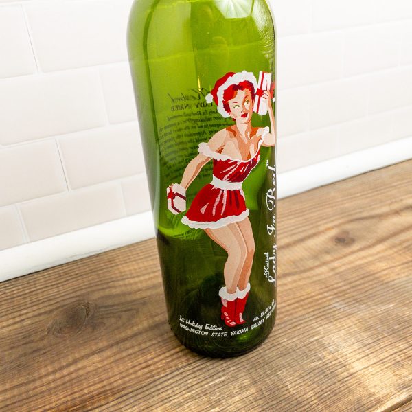 Lady in Red 1 Pinup Girl Wine Bottle