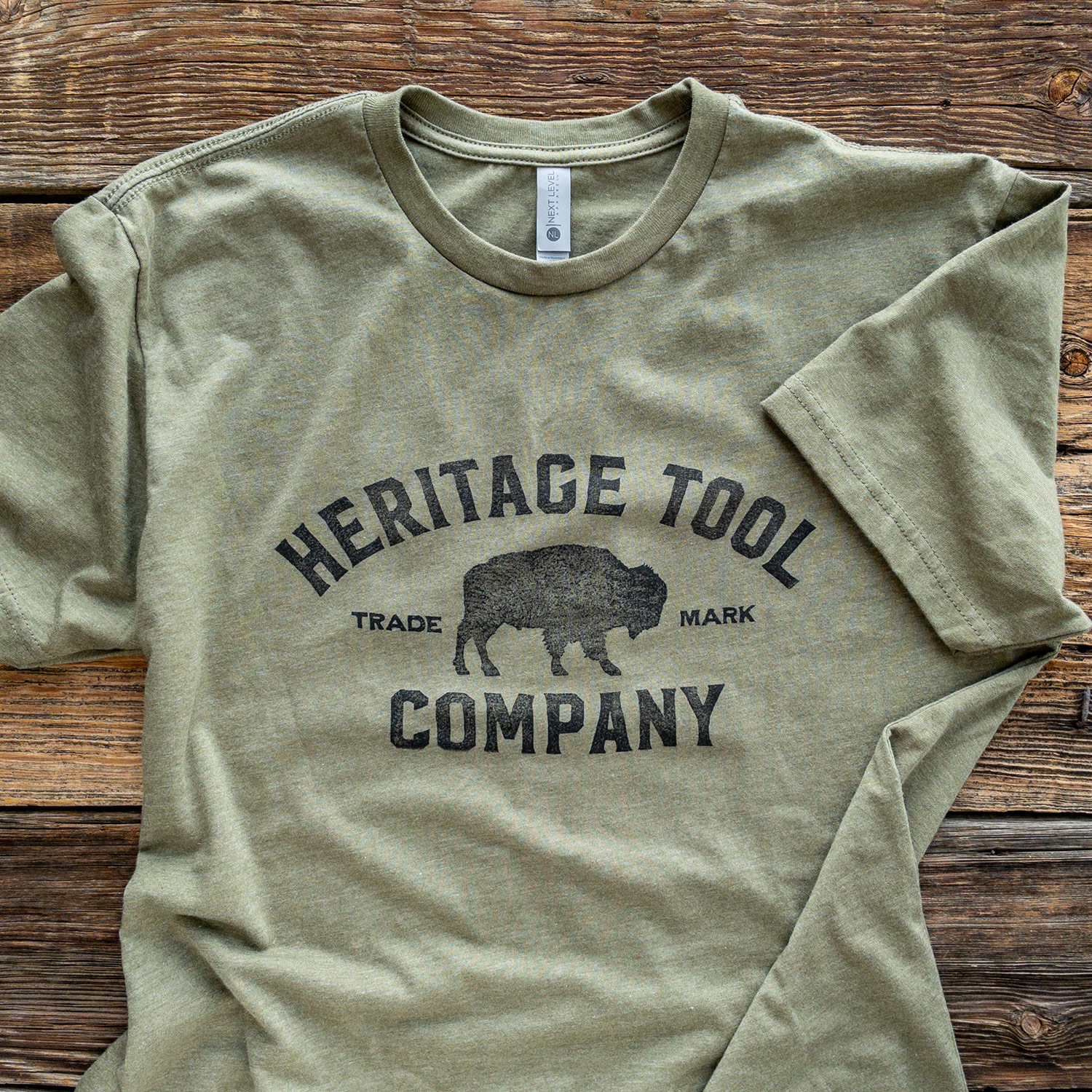 Heritage Tool Co. Army Green Logo Tee