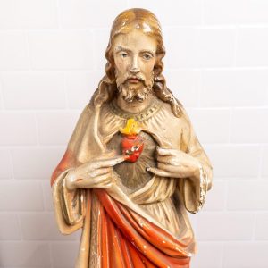 Vintage Chalkware Jesus Statue